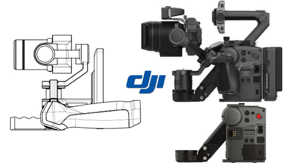 Dessins de la demande de brevet DJI comparés aux photos du cardan (y compris l'ancienne photo du bras)