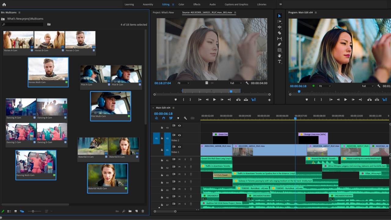 Vignettes Multicam de Premiere Pro Batch Edit