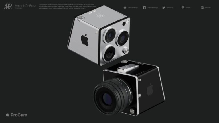 Appareil photo professionnel Apple 8K : un concept