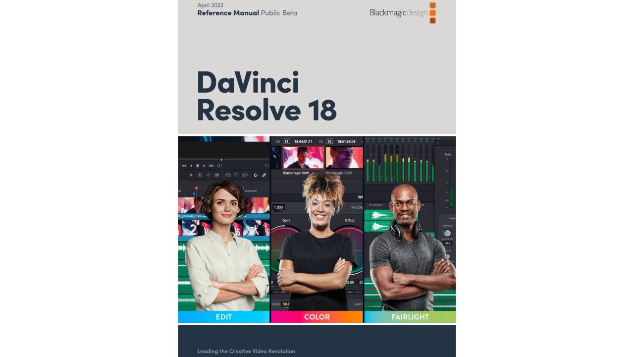 Le manuel DaVinci Resolve 18