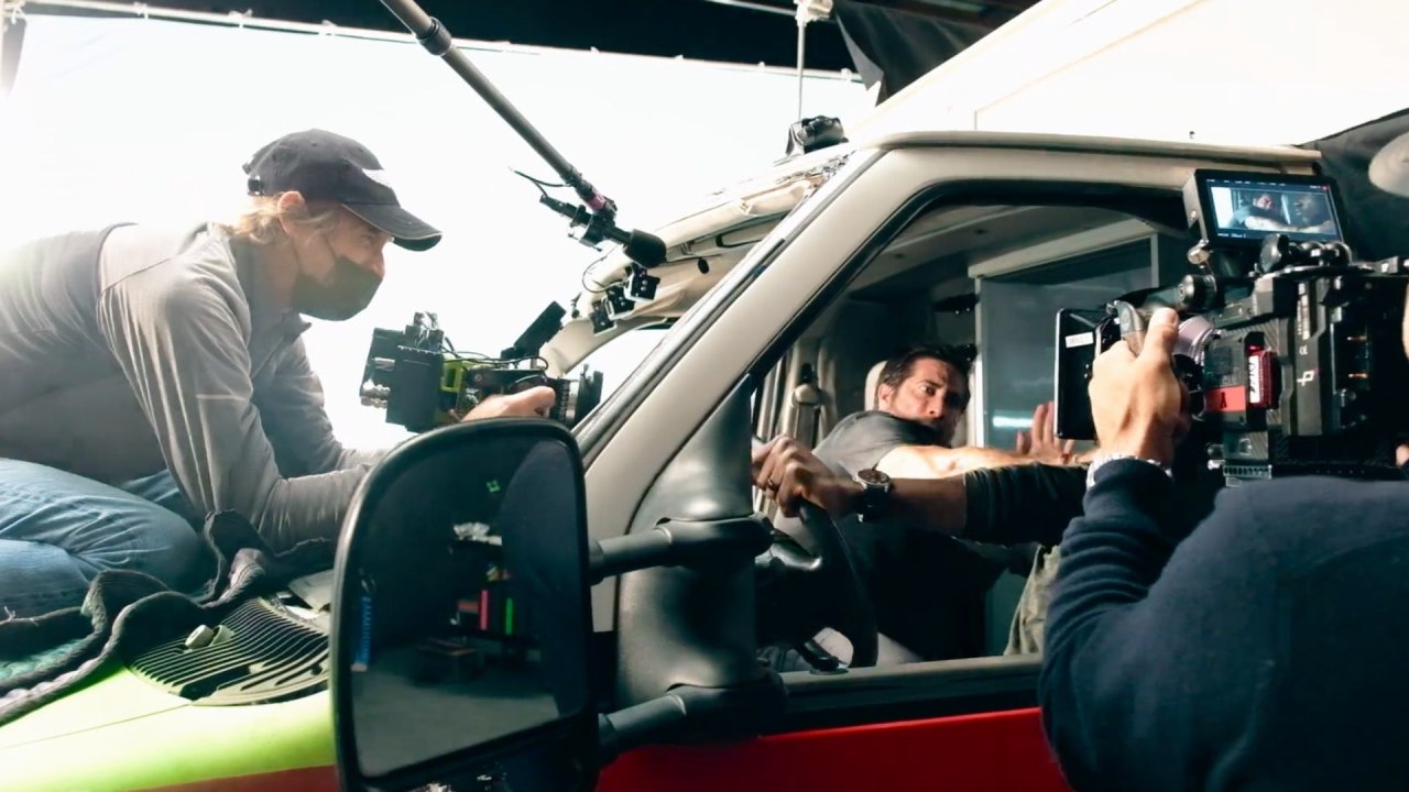 BTS de Michael Bay en train de tirer sur Ambulance.  Photo : Cinéma numérique RED.