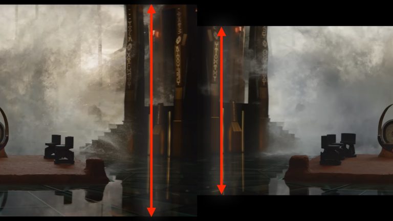Panthère noire : Wakanda pour toujours.  Rapport IMAX vs rapport régulier