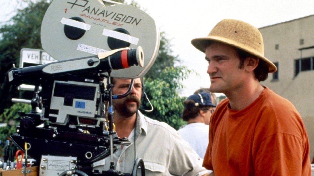 Quentin Tarantino sur le tournage de Pulp Fiction.  Source : Panvision