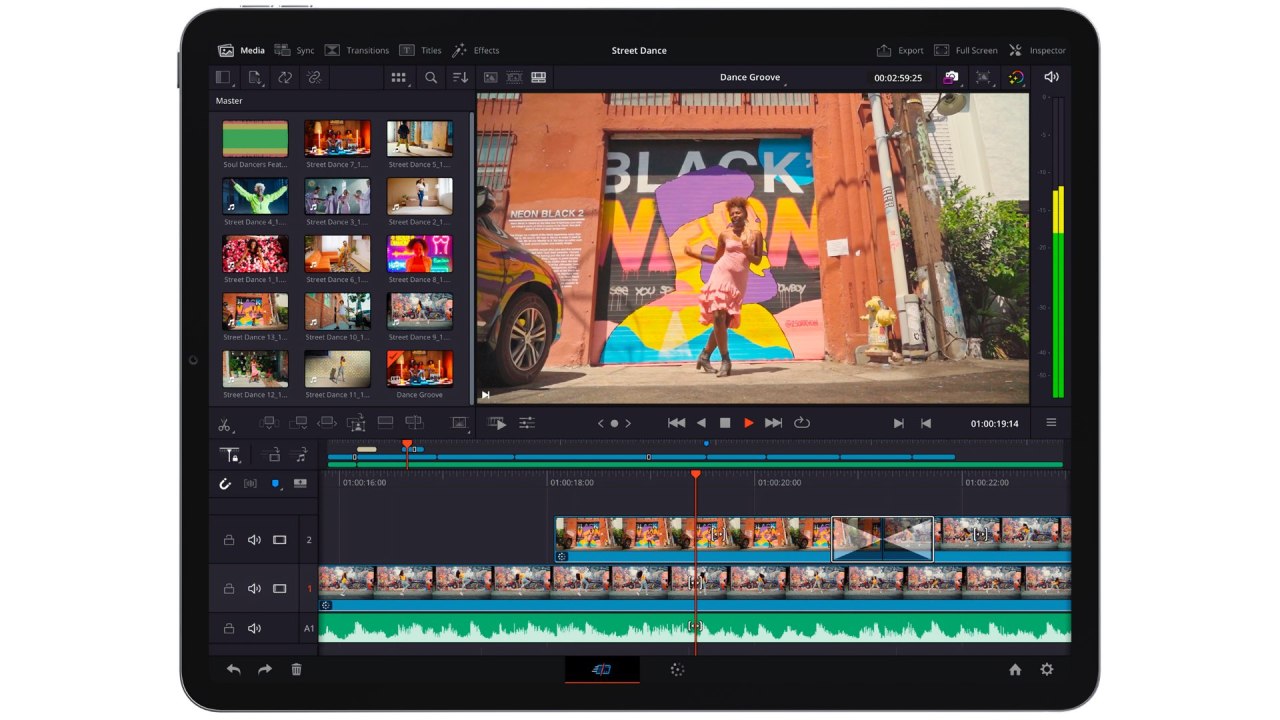 DaVinci Resolve pour iPad.  La page coupée.  Image : Conception Blackmagic