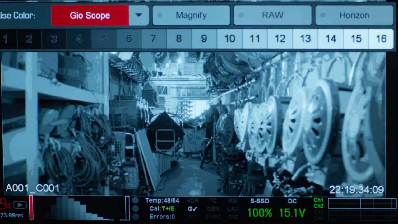 L'interface GioScope.  Image : Cinéma numérique RED