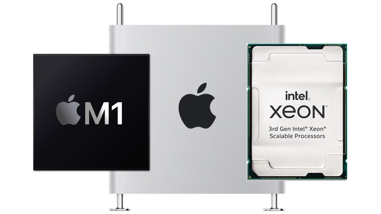 Préparez-vous à 2 machines Mac Pro : la moitié de la taille M1 et la taille « normale » d'Intel
