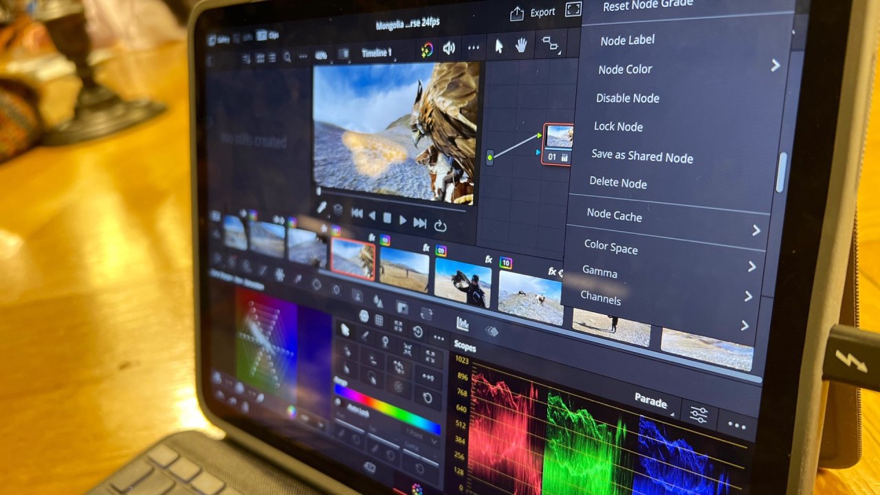 DaVinci Resolve 18 pour iPad. 