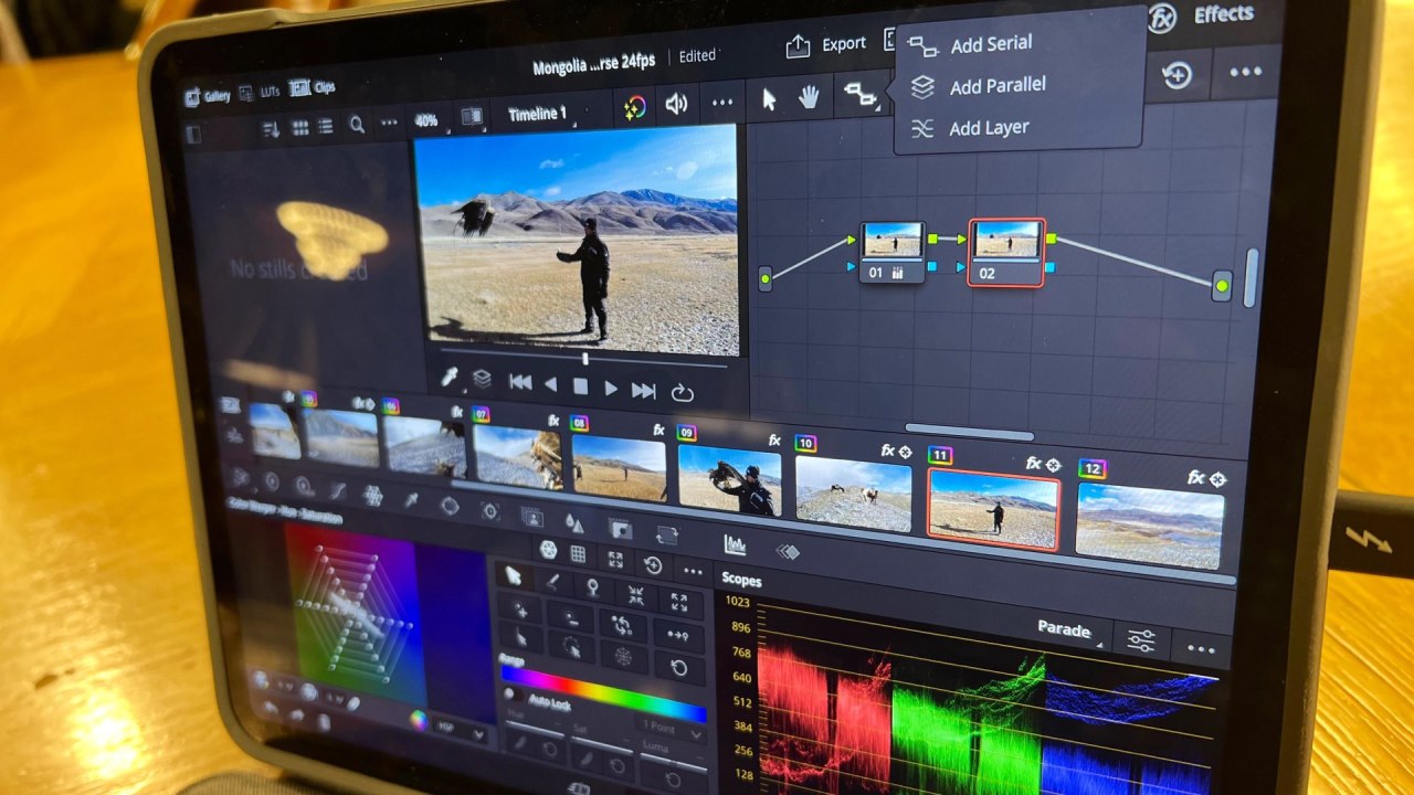 DaVinci Resolve 18 pour iPad. 