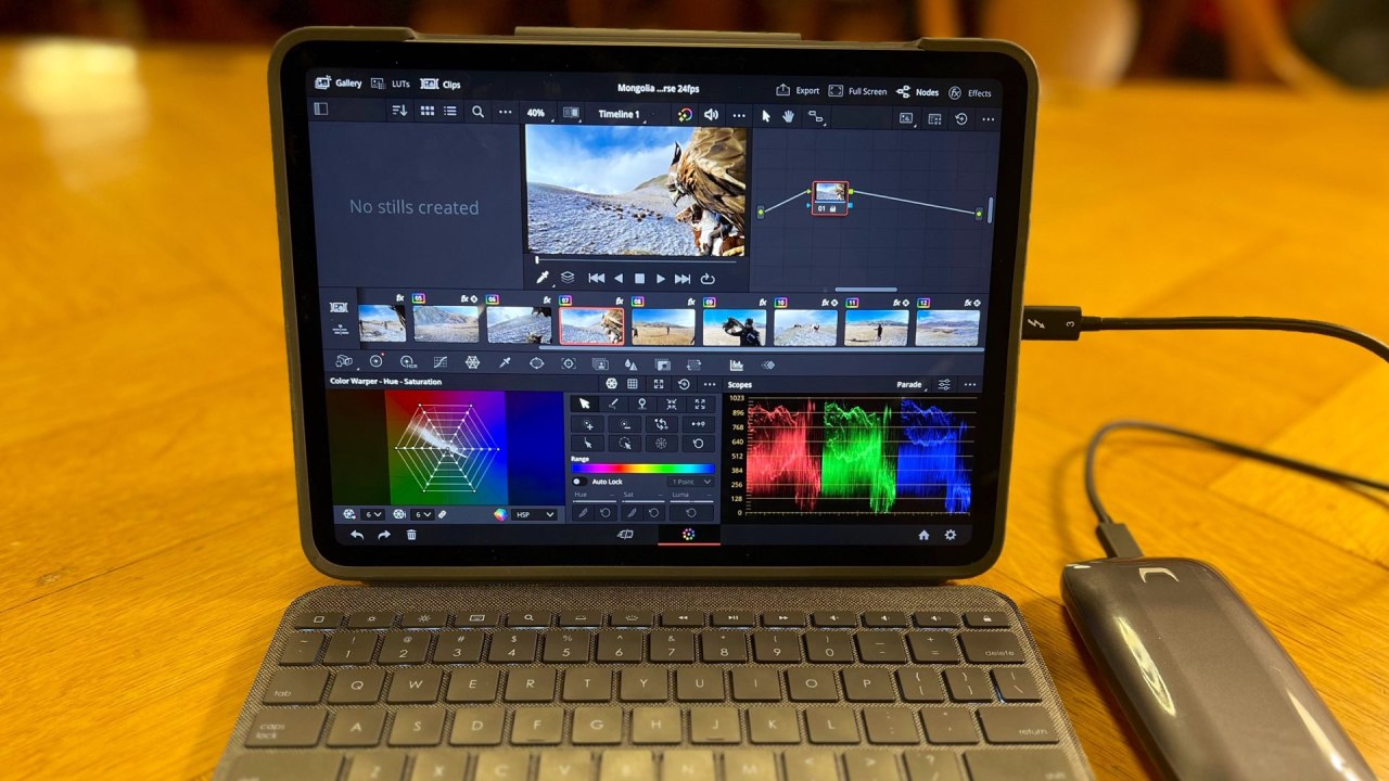 DaVinci Resolve 18 pour iPad.