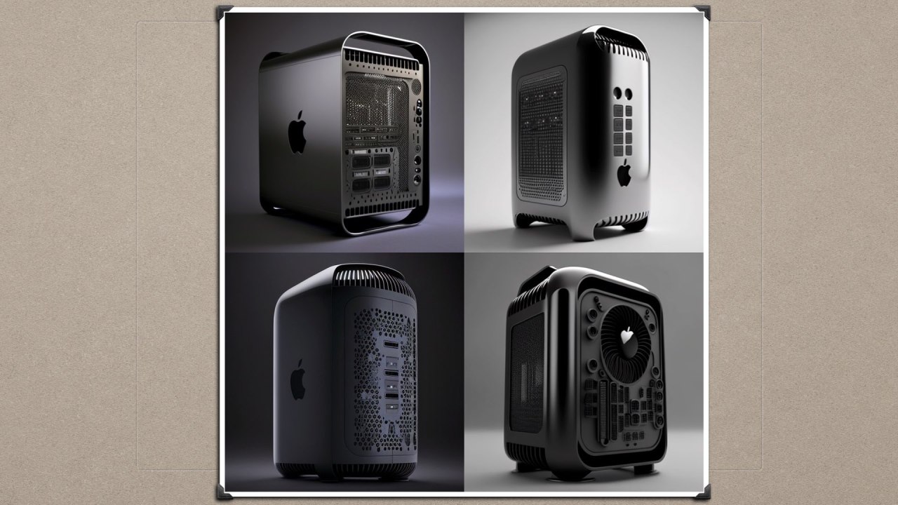 Apple Mac Pro -- Généré par l'IA.  Image: YMCinema via Midjourney